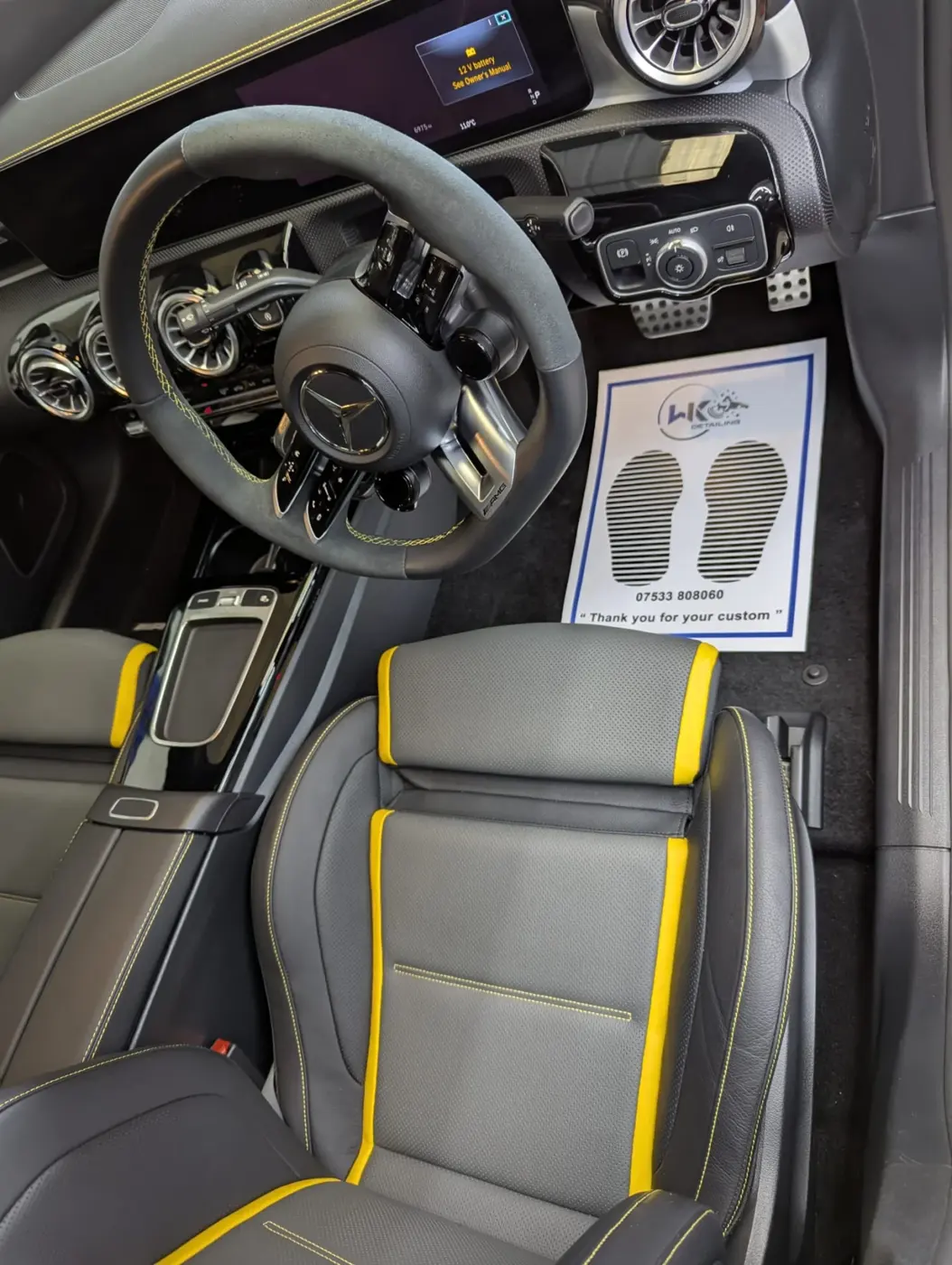 Mercedes-AMG interior after a deep interior detail at WK Detailing, Stratford-upon-Avon
