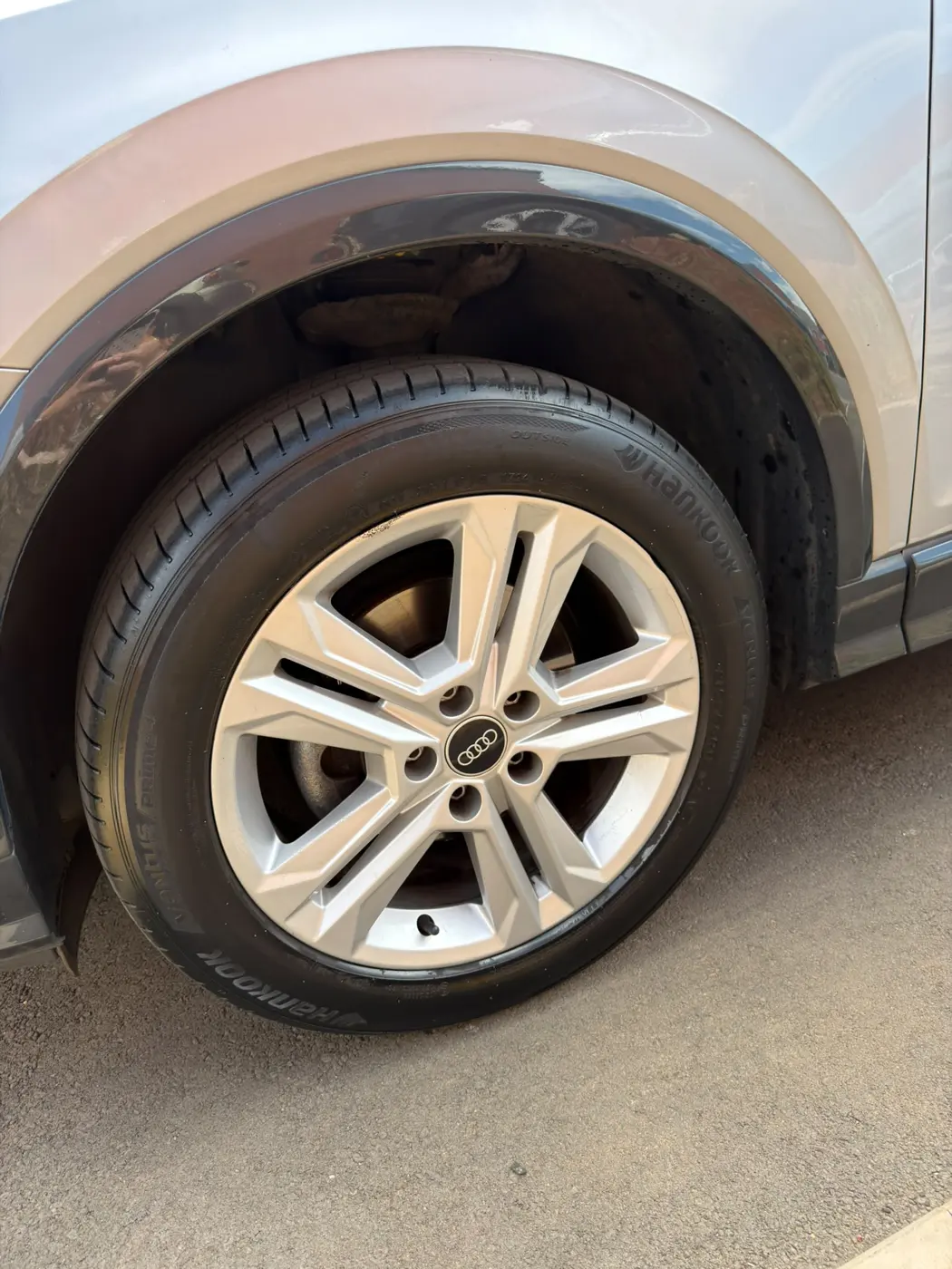 Audi alloy wheel after refurbishment at WK Detailing, Stratford-upon-Avon